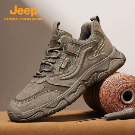 jeep夏季新款男士低帮运动鞋工装防滑耐磨户外工作鞋轻便透气男鞋