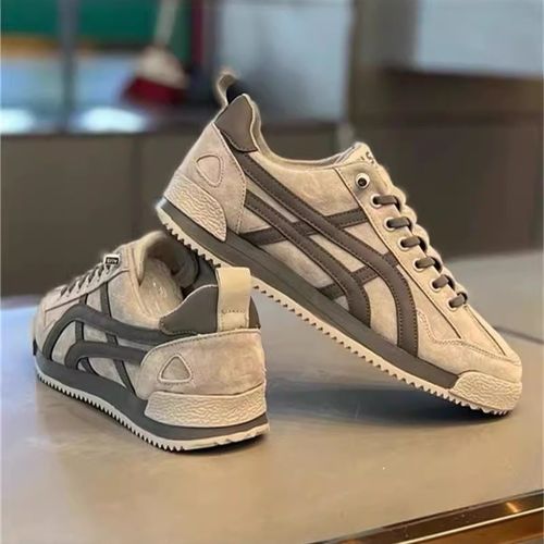 阿甘男鞋冬季2026一脚蹬薄款软底休闲板鞋翻毛皮复古跑步运动潮鞋主图