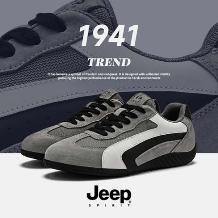 JEEPSPIRIT吉普男鞋内增高德训鞋男士2026春季新款增高百搭休闲鞋