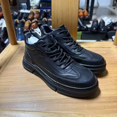 DSM-FD8953新款男士透气轻便休闲百搭厚底系带皮鞋