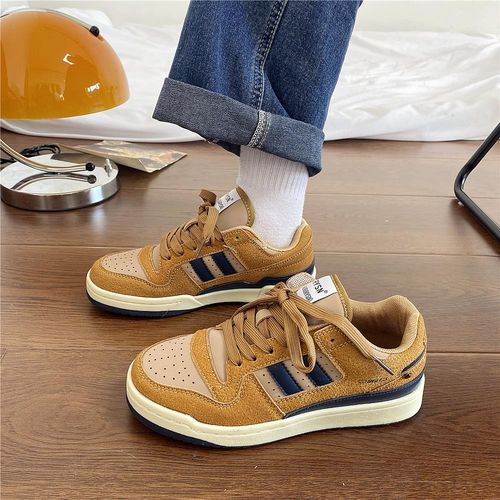 2024新款小众设计百搭复古运动休闲板鞋ins潮流港风小麦色男女鞋主图