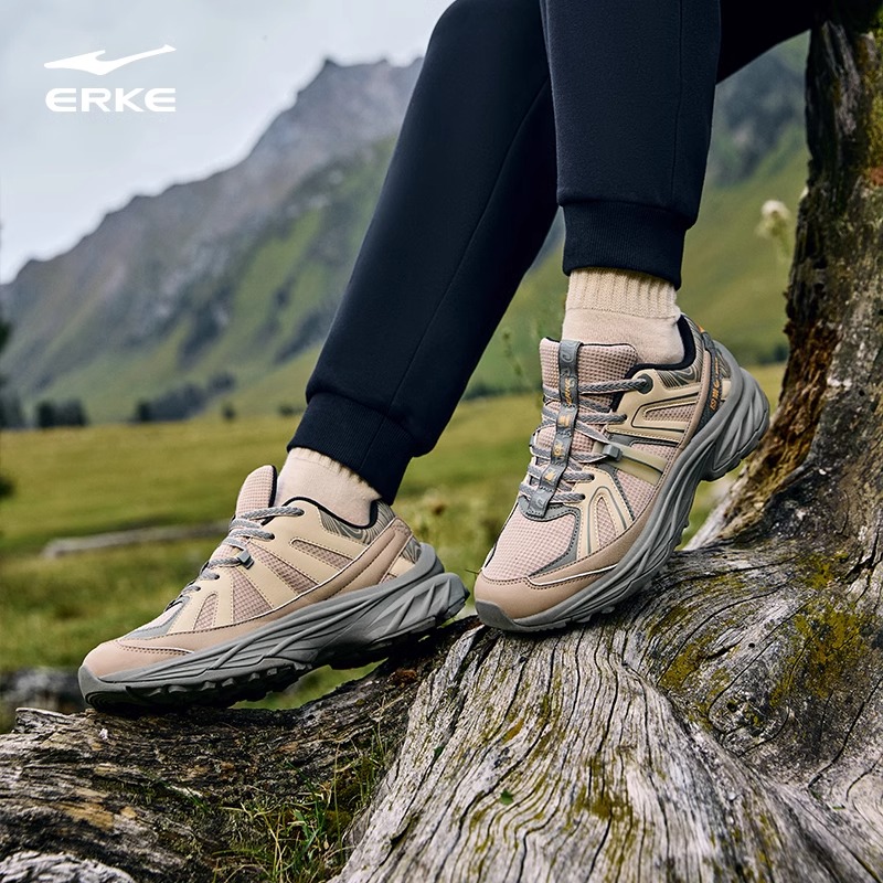 寻踪鸿星尔克情侣户外山系越野运动徒步鞋-51124402108主图