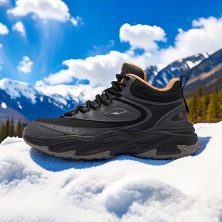 暖途 | 鸿星尔克冬季加棉防滑耐磨革面运动鞋-51125421249-AL