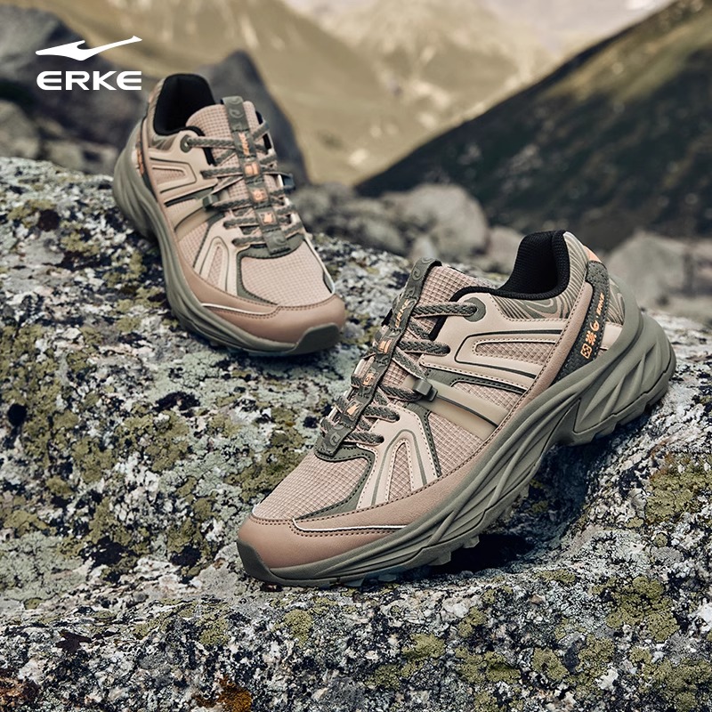 【鸿星尔克】寻踪情侣户外山系越野运动徒步鞋-51124402108主图