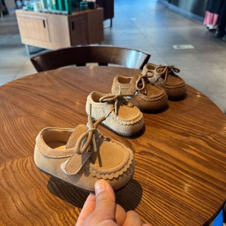 女童勃肯鞋春秋复古儿童皮鞋豆豆鞋男童女宝宝软底学步鞋韩版百搭