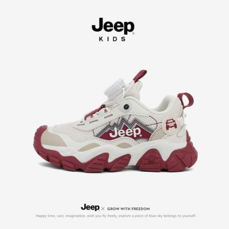 jeep童鞋女童运动鞋软底透气防滑跑步鞋2026春秋季新款女孩老爹鞋