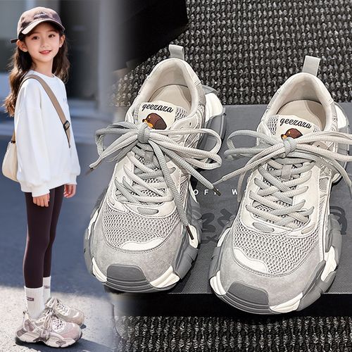 女童运动鞋2026春季新款中大童跑步鞋女孩软底百搭网鞋儿童鞋子主图