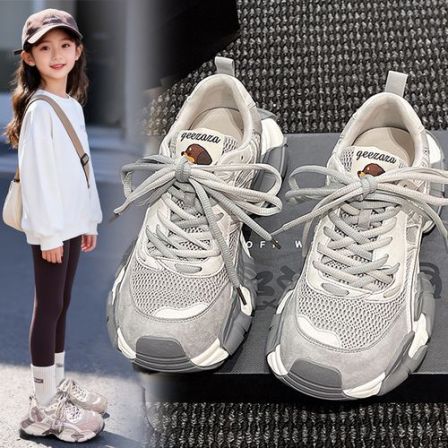 女童运动鞋2026春季新款中大童跑步鞋女孩软底百搭网鞋儿童鞋子