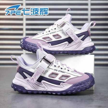 七波辉女童2026春季新款网面透气百搭青少年软底耐磨防滑运动鞋