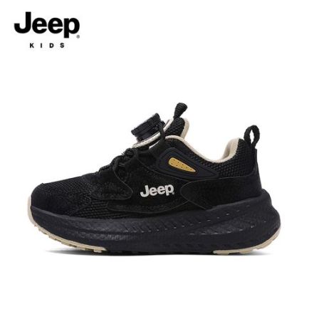 Jeep儿童轻便跑步鞋男童女男12岁女童轻弹运动鞋