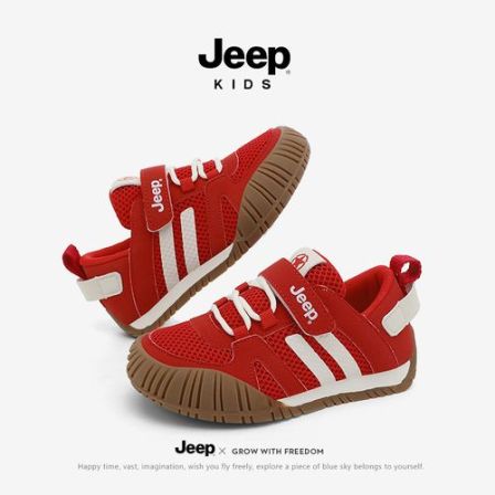 JEEP童鞋2026春季新款网女男12岁女童轻弹运动鞋