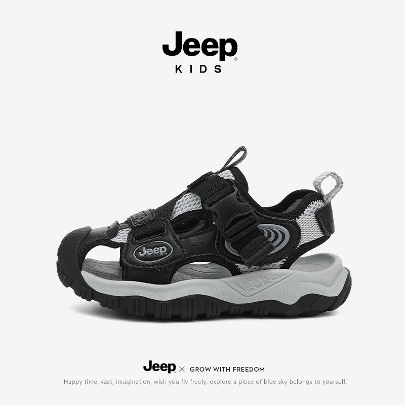jeep夏款2025新款男童运动凉鞋夏季包头童鞋涉水溯溪鞋儿童沙滩鞋主图