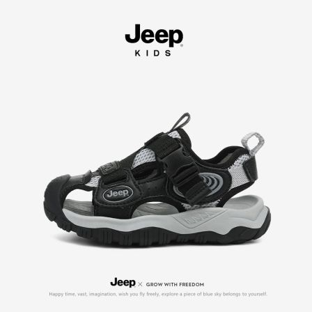 jeep夏款2025新款男童运动凉鞋夏季包头童鞋涉水溯溪鞋儿童沙滩鞋