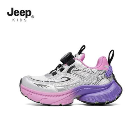 jeep童鞋春季新款男童运女男12女童红色运动板鞋