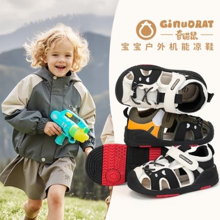 奇诺鼠夏款凉鞋儿童男女童运动幼儿夏季透气软底防滑0216