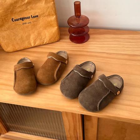 春季学步鞋儿童春秋男女童休闲真皮软底复古防滑小童1507