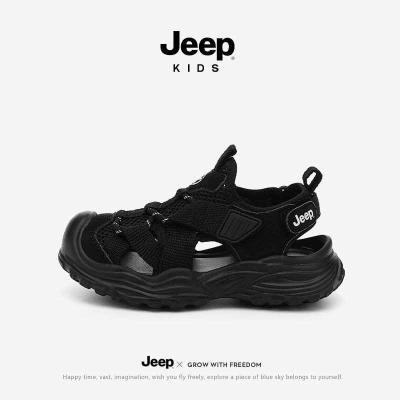 jeep童鞋儿童沙滩鞋男女童户外包头镂空凉鞋软底透气防滑溯溪鞋主图