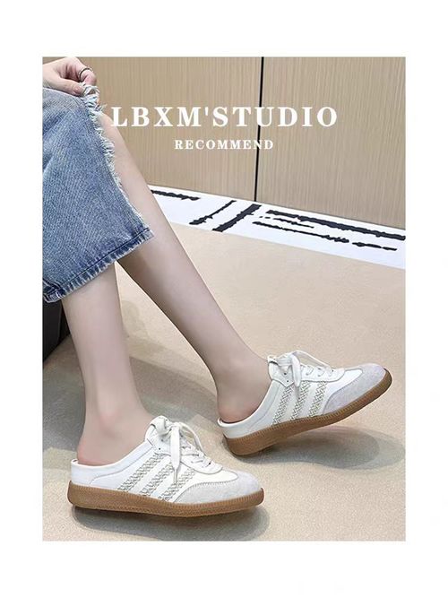 新款内增高厚底包头休闲女德训鞋夏季外穿百搭一脚蹬312主图