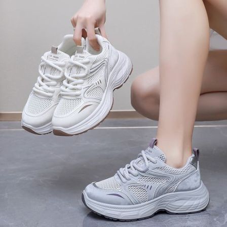 老爹鞋女增高厚底2026春夏季新款时尚百搭网面透气女鞋运动休闲鞋