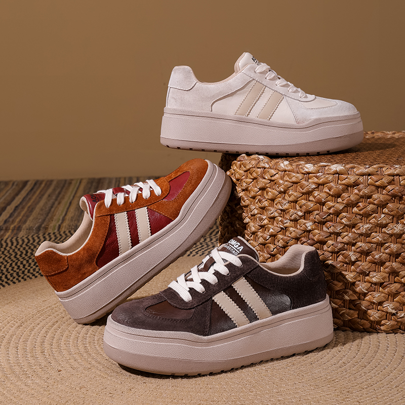 复古时尚增高休闲2026春季新款防滑耐磨德训鞋女鞋25569主图