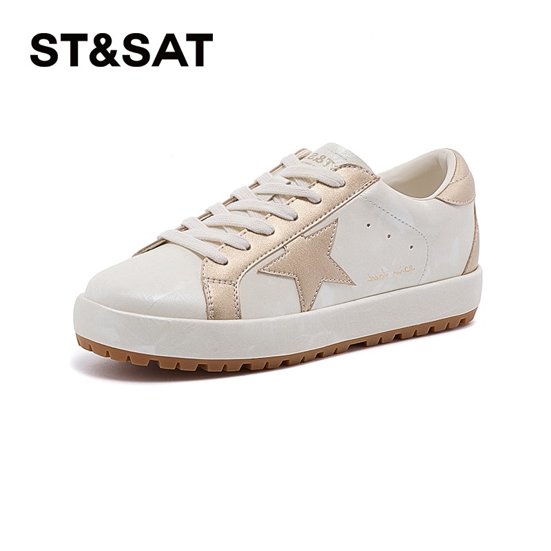 星期六时尚星星休闲鞋女2026春季新款圆头百搭潮流舒适轻便小白鞋主图