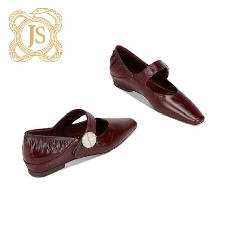 已开价，0170D56324百搭方头粗跟高跟鞋玛丽珍平底一脚蹬浅口单鞋