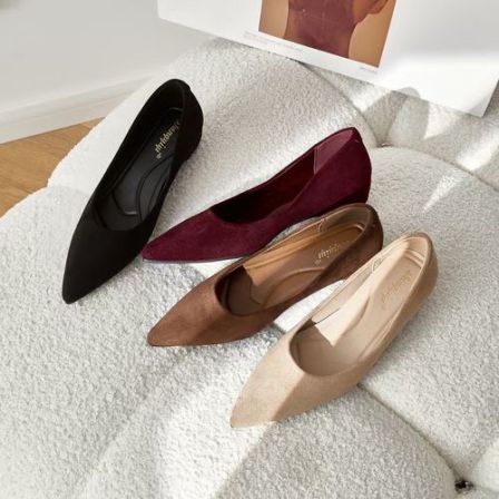 法式气质尖头一脚蹬平底单鞋2026夏季新款通勤浅口女鞋