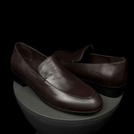 头层牛皮女鞋2026新款一脚蹬中跟粗跟英伦风百搭小皮鞋真皮单鞋女