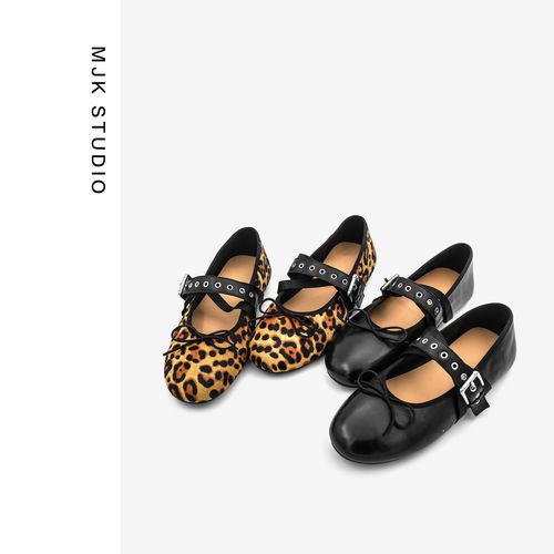 欧货女鞋2026春季新款芭蕾风玛丽珍鞋百搭真皮浅口软底皮带扣单鞋主图