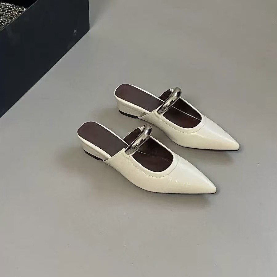 【Chanllete Meline】法式尖头包头半拖鞋女外穿内增高穆勒鞋凉拖主图