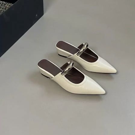 【Chanllete Meline】法式尖头包头半拖鞋女外穿内增高穆勒鞋凉拖