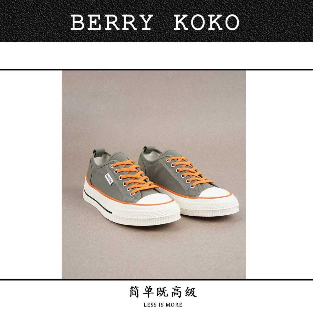 复古重磅洗水帆布透气百搭板鞋帆布鞋（跟高3-4公分）X49主图