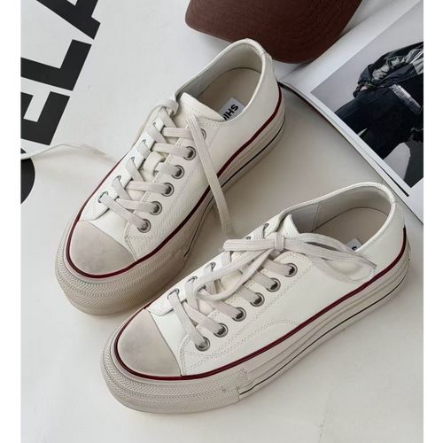 诗歌兰女鞋时尚百搭厚底增高做旧小白鞋休闲运动板鞋主图