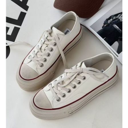 诗歌兰女鞋时尚百搭厚底增高做旧小白鞋休闲运动板鞋