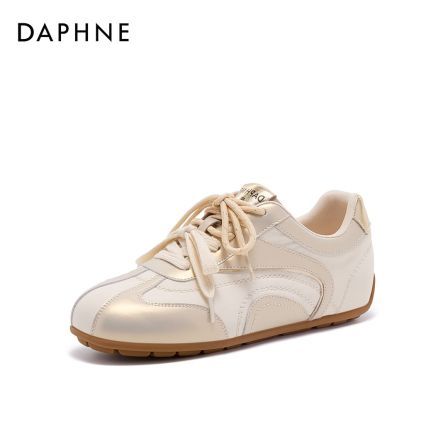 【宋茜代言】达芙妮新款春季时尚复古厚底内增高百搭休闲德训女鞋