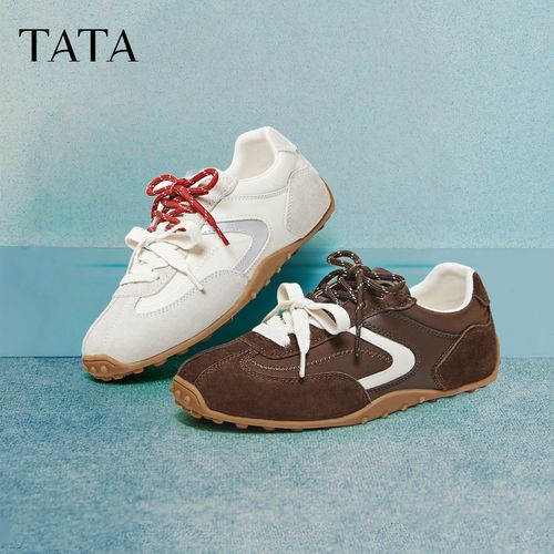 TATA他她2026春新款时尚休闲阿甘鞋女复古系带百搭运动鞋CMQ01AM6主图
