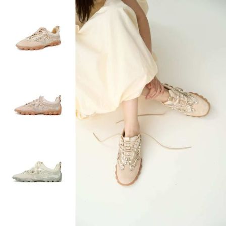 SIOIOIK素卡早春新款高级感德训鞋复古透气夏季网面经典低帮