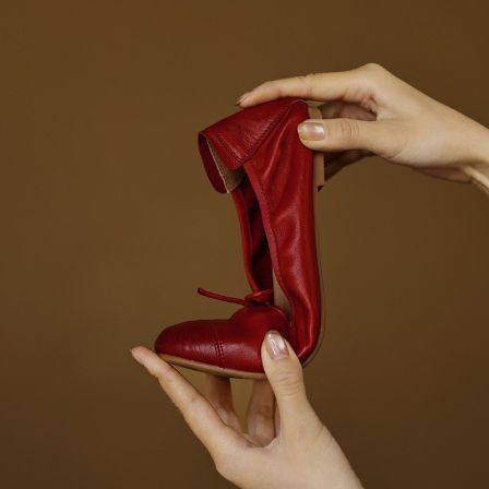 大婉酱微胖定制  法式温柔风平底玛丽珍鞋女真皮浅口单鞋芭蕾舞鞋