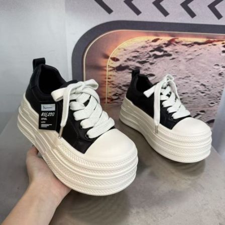 616-6新款2026圆头系带韩版简约休闲板鞋潮流百搭ins