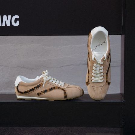 【嘉玲姐专属】透气全真皮 拼色豹纹阿甘鞋女休闲运动德训鞋板鞋