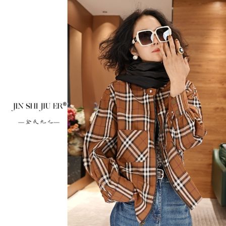 JIUER【西雅图】经典复古格纹外套 时尚休闲百搭韩版格子5328