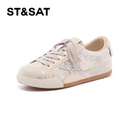 星期六时尚运动休闲鞋女2026春季新款软底轻便舒适简约复古德训鞋