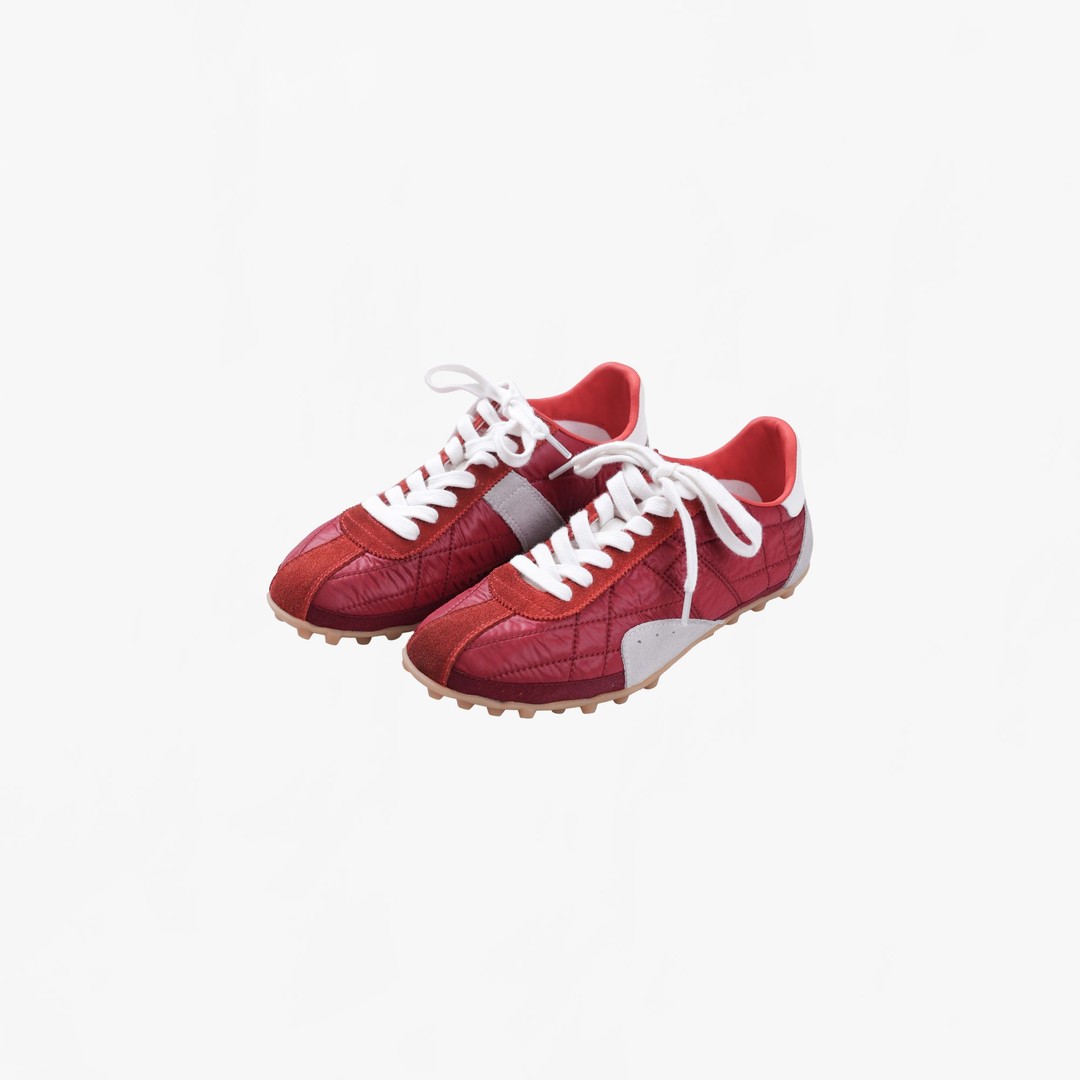 限定款德训鞋 棉尼龙缎面拼接内里羊皮电绣橡胶底鞋子主图