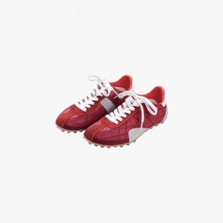 限定款德训鞋 棉尼龙缎面拼接内里羊皮电绣橡胶底鞋子