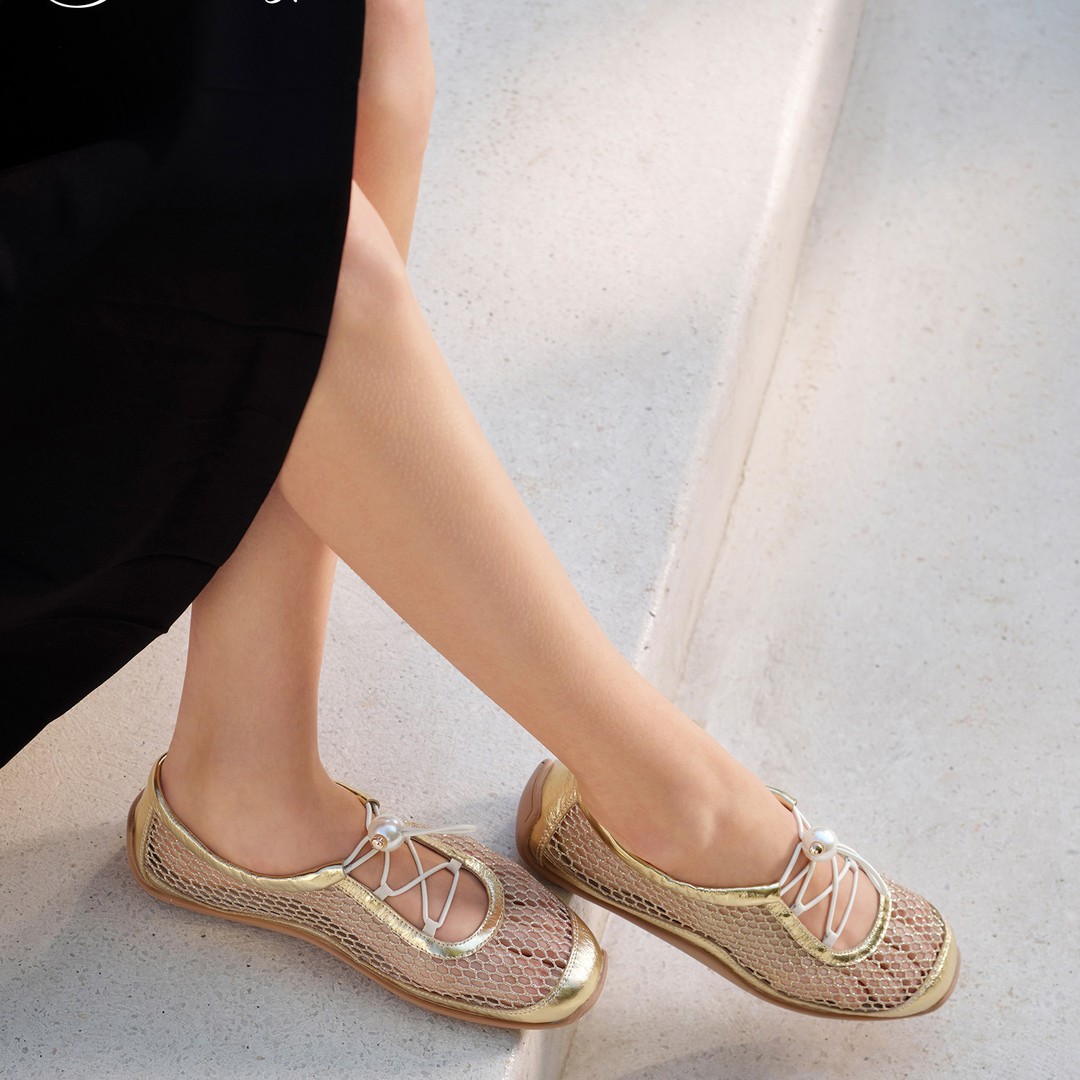 【橱窗】路静音同款73hours柔焦滤镜26春季新款运动芭蕾渔网德训鞋主图