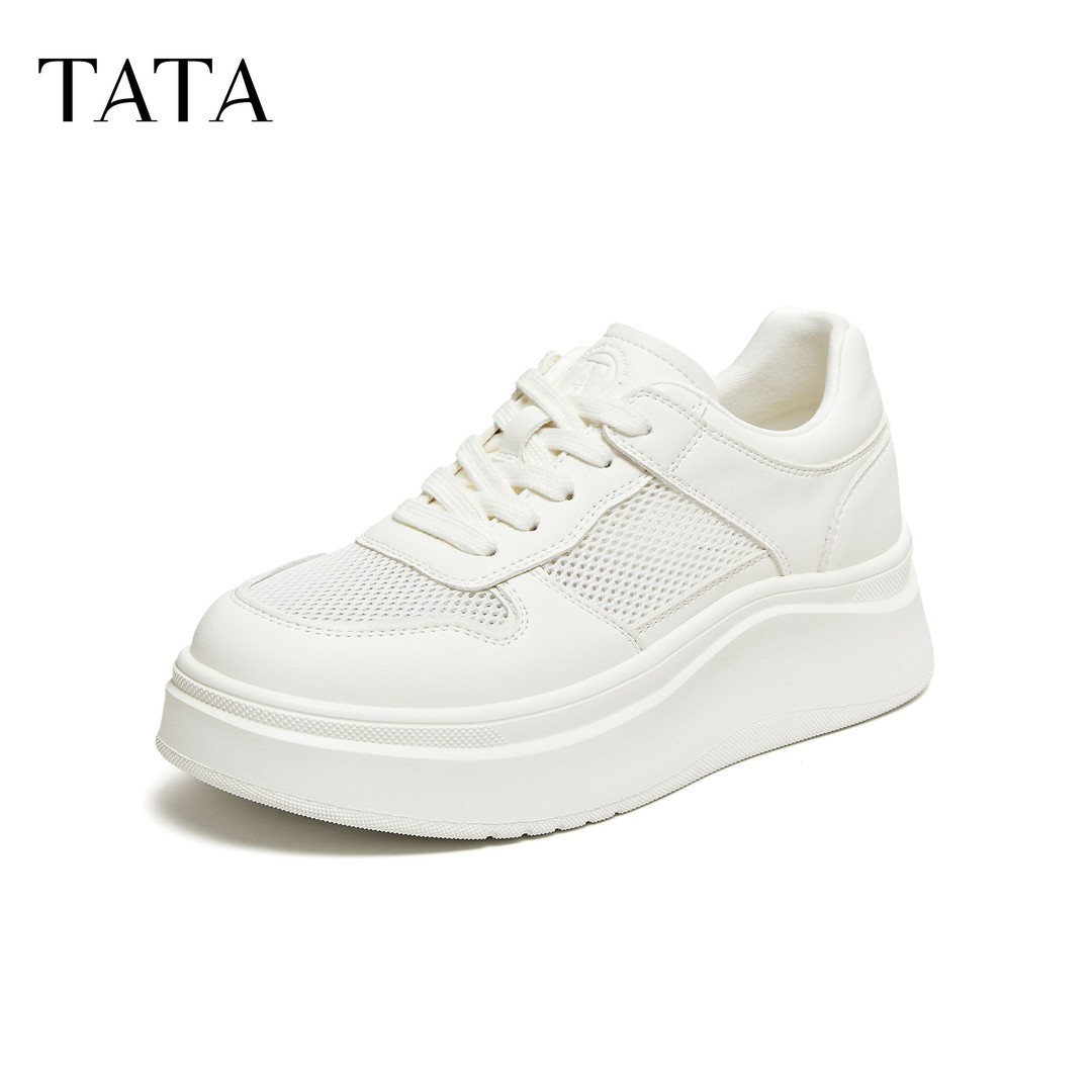 TATA他她2026夏新款时尚休闲小白鞋简约百搭厚底板鞋女鞋G4J01BM6主图