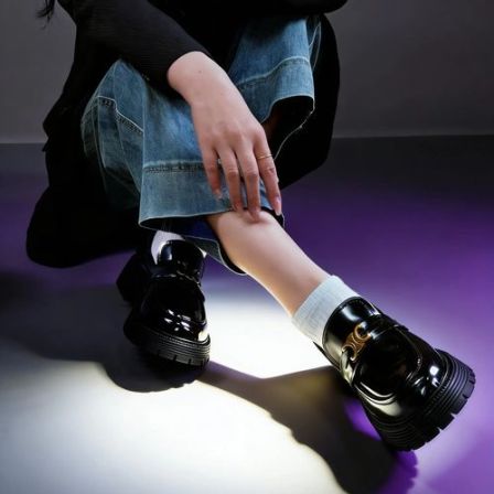 真皮乐福鞋女鞋子2026春秋新款爆款厚底英伦风小皮鞋女黑休闲单鞋