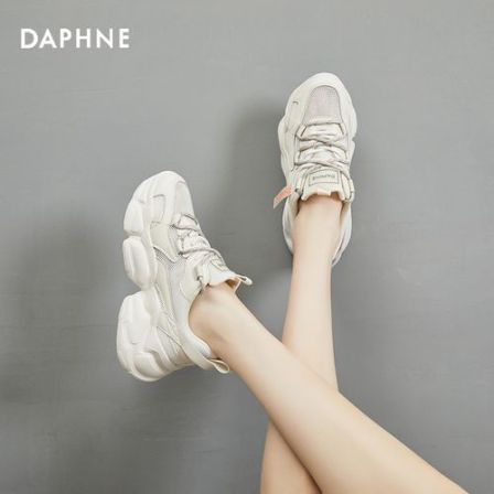Daphne/达芙妮小白鞋女2025夏季新款厚底鞋时尚百搭休闲运动鞋