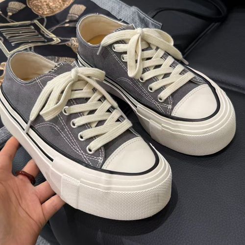 XMM.【厚底松糕帆布鞋】厚底增高板鞋春款时尚百搭舒适休闲-G79-560主图