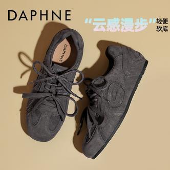 达芙妮复古德训鞋女2026春季新款圆头平底防滑时尚百搭运动休闲鞋主图